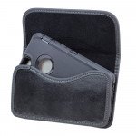 Wholesale Extendable Horizontal Marble Belt Clip Pouch Large 23 Fits iPhone 13 Pro Max and more (Black)